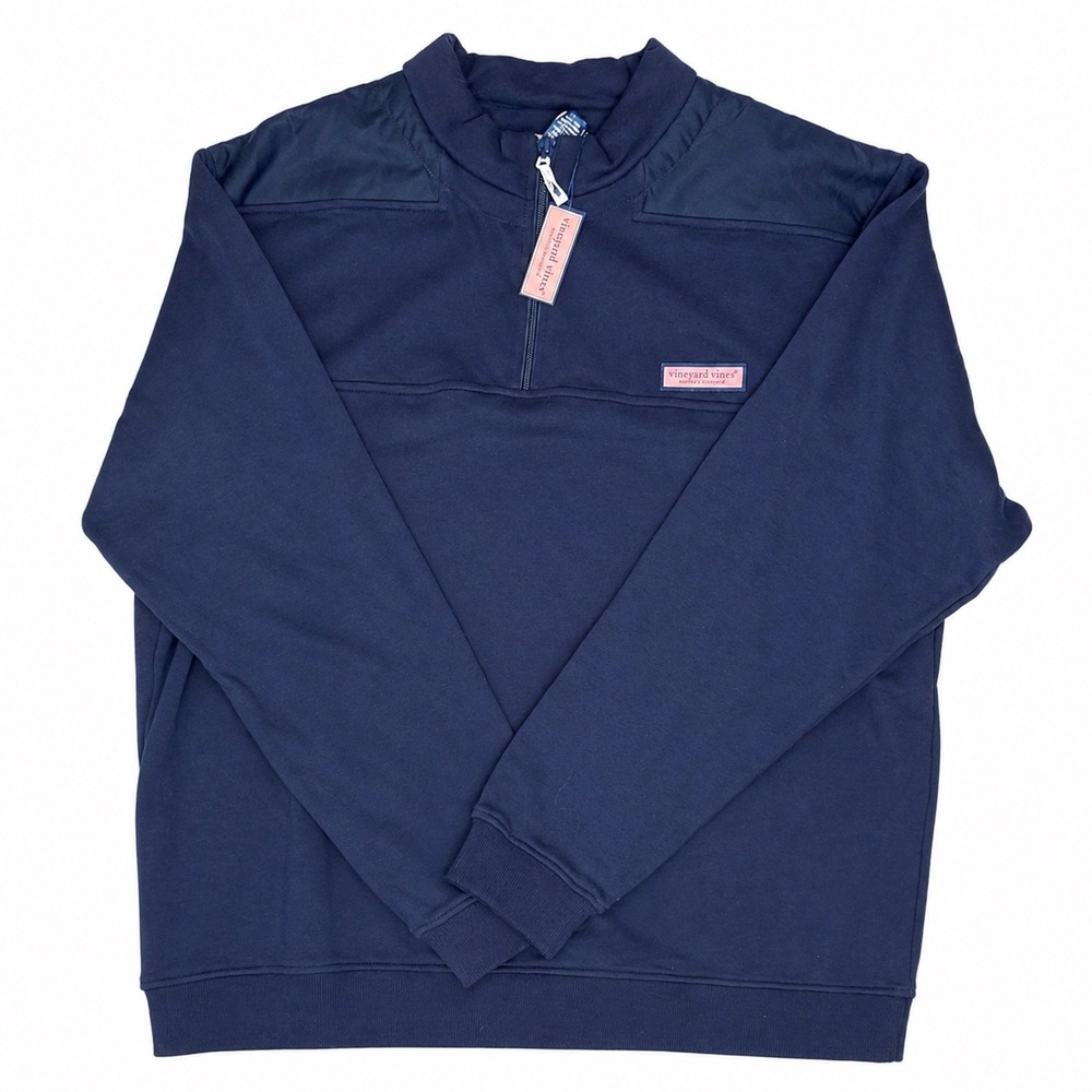 Vineyard Vines Quarter Zip Pullover 2X Navy Blue Shep Shirt Sweatshirt NWT - Picture 5 of 7